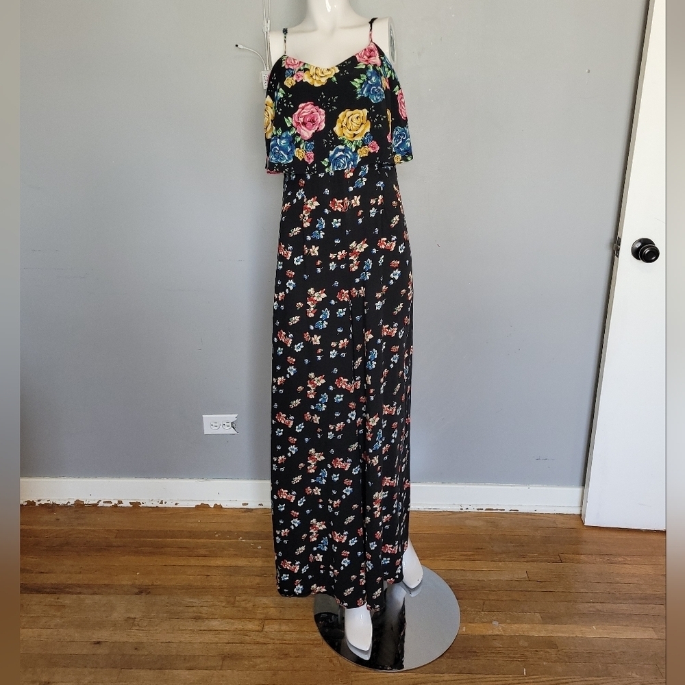 Asos Wide Leg Flounce Floral Jumpsuit, GUC, Size 8